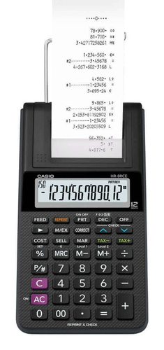 Calcolatrice Casio HR 8RCE BK HR SERIES Printing Calculator Black