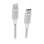 SBS - SBS TECABLELIGTC1BW, 1 m, Lightning, USB C, Maschio, Maschio, Argento