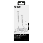 SBS - SBS Cavo dati e ricarica USB-C a Lightning, 1 m, Lightning, USB C, Maschio, Maschio, Bianco