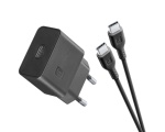 Cellular Line - Cellularline USB-C Charger Kit 15W, Interno, AC, 9 V, Nero