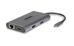 HAMLET - Hamlet HDKC-PD400H, Cablato, USB 3.2 Gen 1 (3.1 Gen 1) Type-C, 85 W, 10,100,1000 Mbit/s, Grigio, 5 Gbit/s