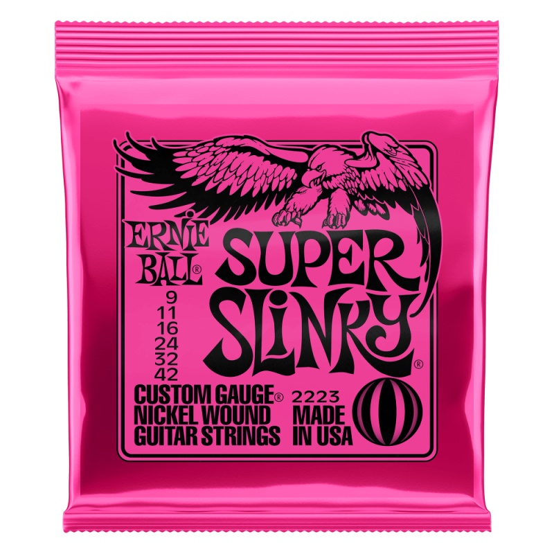 Muta corde chitarra elettrica Ernie Ball P02223 SUPER SLINKY