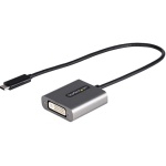 Startech.Com - StarTech.com Adattatore USB C a DVI - Adattatore Dongle da USB-C a DVI-D 1920x1200p - USB Type C a DVI Display/Monitor - Convertitore video - Compatibile con Thunderbolt 3 - Cavo integrato da 30 cm, USB tipo-C, Uscita DVI, 1920 x 1200 Pixel