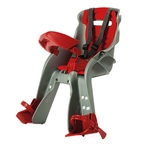 Seggiolino bici Okbaby 760 ORION Anteriore Argento e Rosso