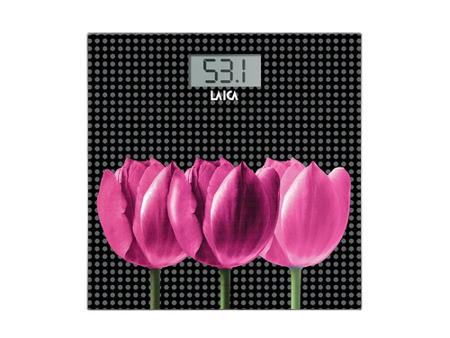 Bilancia pesapersone Laica PS1075L POP Tulipani Nero Nero