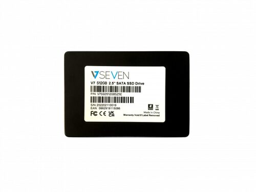 V7 512gb v7 2.5in ssd bulk pk 7mm SSD interno V7 512gb v7 2.5in ssd bulk pk 7mm V7SSD512GBS25E