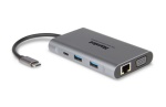 HAMLET - HUB Hamlet HDKC PD400V Docking Station Usb C Pd 85W Gray Gray