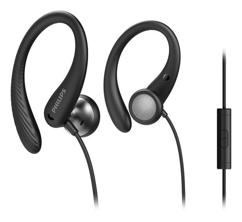 Auricolari microfono filo Philips TAA1105BK 00 GO Sports Headphones Ne