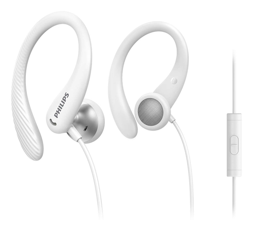 Auricolari microfono filo Philips TAA1105WT 00 GO Sports Headphones Bi