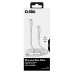 SBS - SBS TECABLELIGTC2W, 2 m, Lightning, USB C, Maschio, Maschio, Bianco