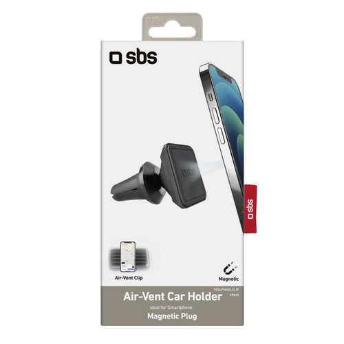 Supporto auto smartphone Sbs TESUPMAGLCLIP Square Car Holder Black