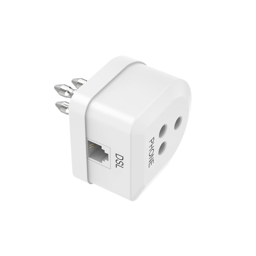 Filtro ADSL Hama 00201162 Tripolare e Plug Bianco Bianco