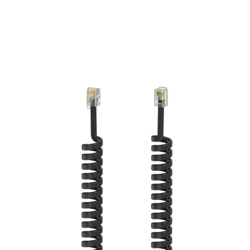 Cavo telefonico Hama 00201150 Spirale Cornetta Black Black