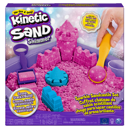 Sabbia creativa Spin Master 6063520 KINETIC SAND Castello Shimmer Rosa