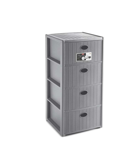 Cassettiera salvaspazio Stefanplast 30418 ELEGANCE 4C Grigio