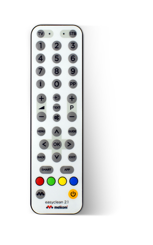 Telecomando tv Meliconi 802110 EASYCLEAN 2.1 Bianco e Nero