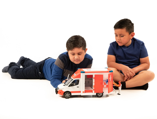 Bruder Ambulanza con autista Mezzo primo soccorso Bruder 02676 MERCEDES SPRINTER Ambulanza con auti