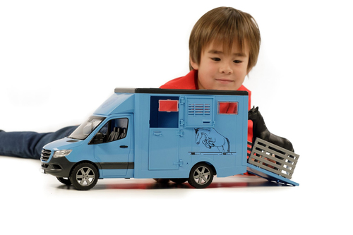 Bruder Furgone con cavallo 1:16 Mezzo stradale Bruder 02674 MERCEDES SPRINTER Furgone con cavallo 1:16