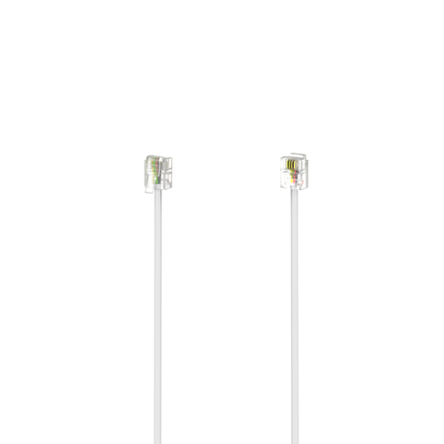 Cavo telefonico Hama 00201133 Plug 6P 4C Bianco Bianco