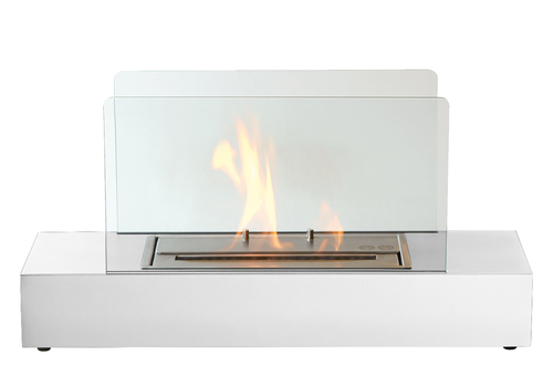Biocamino Tecno Air System CREMONA Da Tavolo Bianco