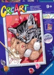 Ravensburger - Gioco creativo Ravensburger 20266 CREART Gattino e il suo orsetto