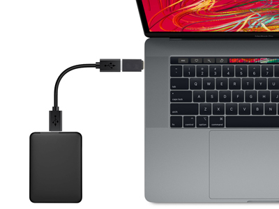 Connettore computer Hamlet XADTC U2A MF Adapter 3.0 Usb a Usb C Black 