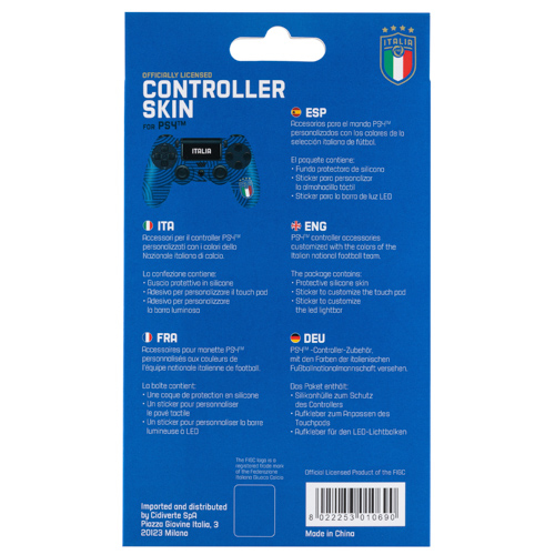 Cover gamepad Qubick ACP40153 PLAYSTATION 4 Figc Italia Blue Blue