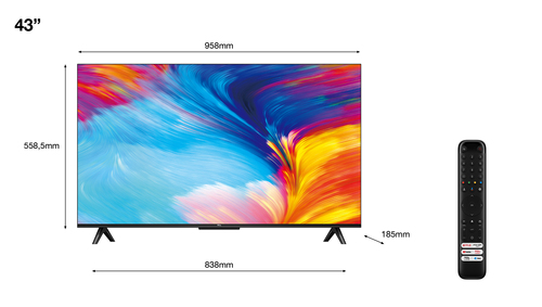 Tv Tcl 43P635 P63 SERIES Smart TV 4K UHD Black