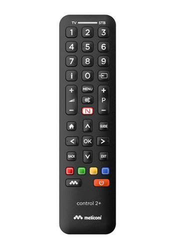 Telecomando tv Meliconi 808038 CONTROL 2+ Nero
