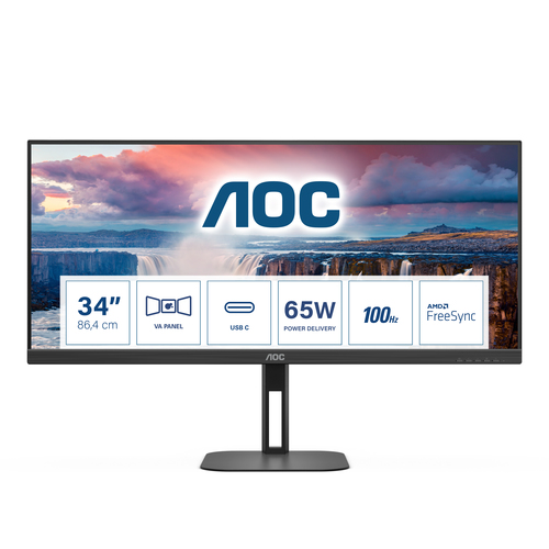 Aoc QHD Monitor Aoc U34V5C/BK QHD Black