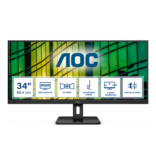 Monitor Aoc U34E2M Wqhd Black Black