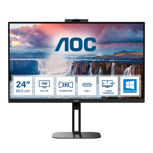 Aoc Pivot Windows Hello Monitor Aoc 24V5CW/BK Pivot Windows Hello Black