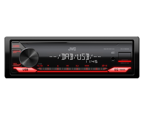 Jvc KD X182DB Autoradio Jvc KD X182DB Black e Red