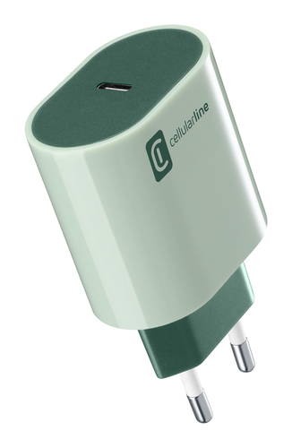 Caricabatterie Cellular Line ACHUSBCSMARTPD20WG STYLECOLOR 20W Verde V
