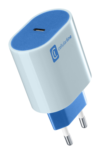 Caricabatterie Cellular Line ACHUSBCSMARTPD20WB STYLECOLOR 20W Blu Blu