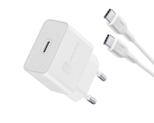 Caricabatterie Cellular Line ACHSMKITC2CPD25WW FAST CHARGER Kit 25W Bi