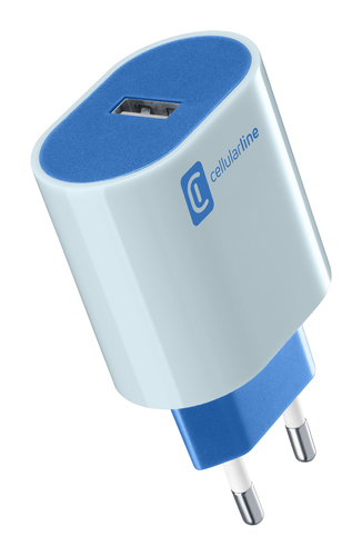 Caricabatterie Cellular Line ACHUSBSMART12WB STYLECOLOR 12W Blu Blu