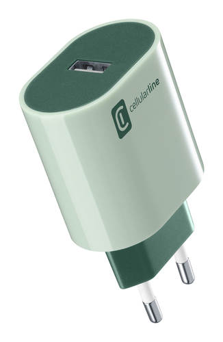 Caricabatterie Cellular Line ACHUSBSMART12WG STYLECOLOR 12W Verde Verd