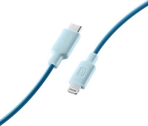 Cavo Lightning Cellular Line USBDATAC2LMFISMARB STYLECOLOR Blu Blu