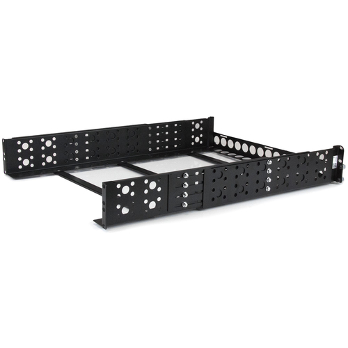 Staffe rack Startech.Com UNIRAILS2U Binari Regolabili Black