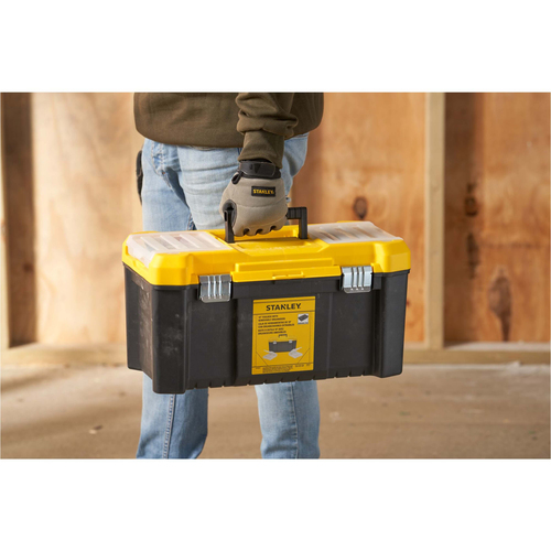 Cassetta per attrezzi Stanley STST757871 ESSENTIAL Con Organizer Nero 