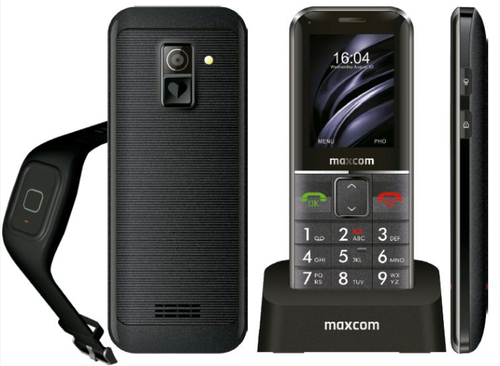 Cellulare Maxcom COMFORT Mm735 + Sos Band Black e Grey