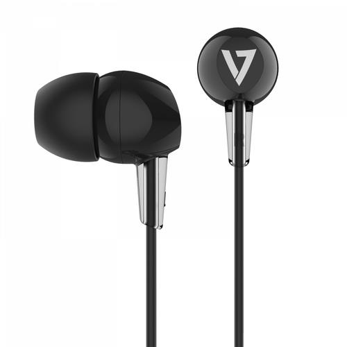 Auricolari filo V7 CD25640 Black Black