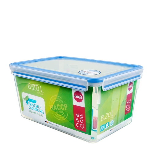 Contenitore alimenti Emsa 508548 CLIP & CLOSE Ermetico Azzurro e Trasp