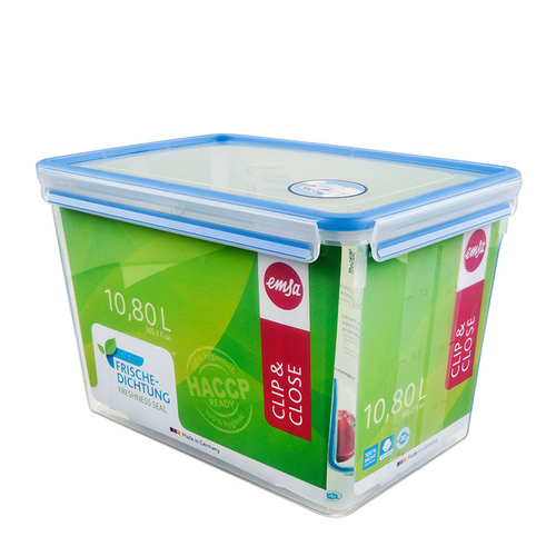 Contenitore alimenti Emsa 508549 CLIP & CLOSE Ermetico Azzurro e Trasp