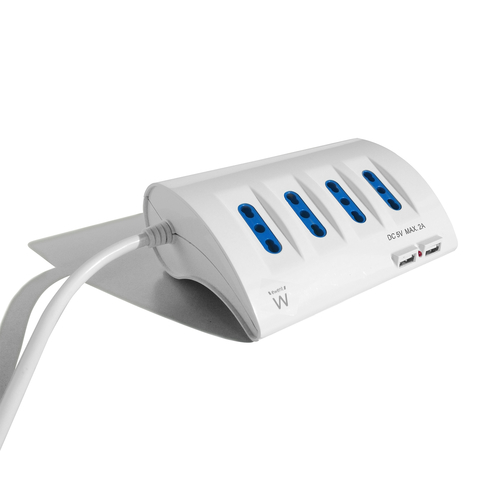 Multipresa tavolo Itb EW3934 EWENT Con Interruttore Bianco Bianco