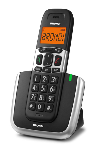 Cordless Brondi 10279010 BRAVO Platinum Nero e Argento Nero e Argento