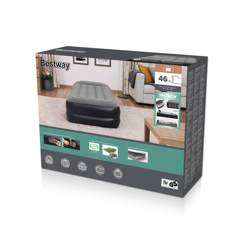 Bestway singolo con pompa integrata Materasso gonfiabile Bestway 67401-5 singolo con pompa integrata Grigi