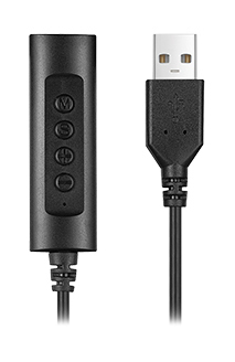 Cavo adattatore Hamlet HHEADA UA Jack a Usb a con Controlli Volume Bla