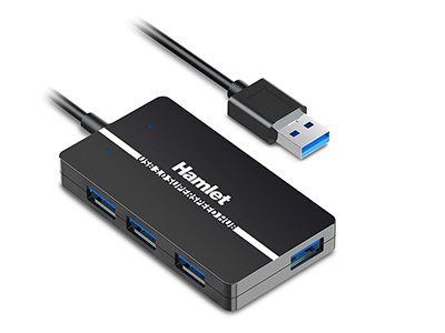 HUB Hamlet XHUB 04U3P Usb 3.0 Black Black